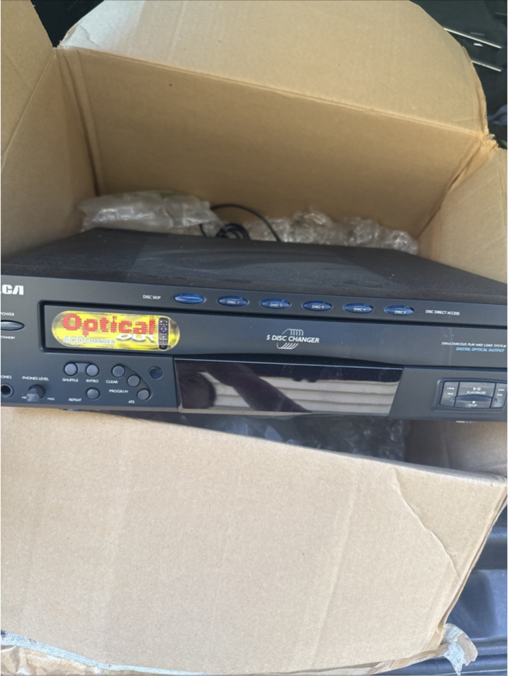 RCA 5 Disc Changer RP-8085 CD Music Player New With Remote Works!